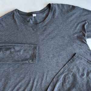 Lululemon Gray Oversized Long Sleeve Athleisure Yoga Stretch Shirt Womens Size 6